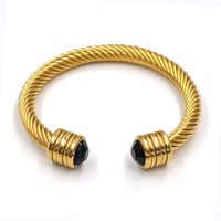 Fashion Solid Color Stainless Steel Bangle 1 Piece sku image 46