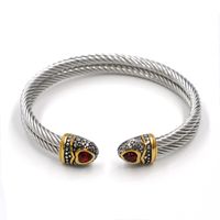 Fashion Solid Color Stainless Steel Bangle 1 Piece sku image 42
