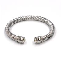 Fashion Solid Color Stainless Steel Bangle 1 Piece sku image 37