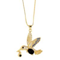 Fashion Bird Copper Plating Zircon Pendant Necklace 1 Piece sku image 3