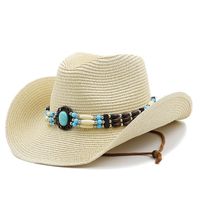 Unisex Retro Solid Color Handmade Crimping Straw Hat main image 5