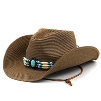 Unisex Retro Solid Color Handmade Crimping Straw Hat sku image 1