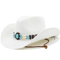 Unisex Retro Solid Color Handmade Crimping Straw Hat main image 4