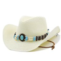 Unisex Retro Solid Color Handmade Crimping Straw Hat sku image 3