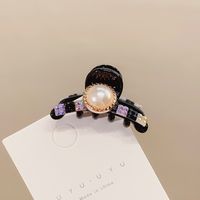 Retro Flower Arylic Handmade Artificial Pearls Rhinestones Hair Claws 1 Piece sku image 3
