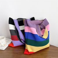 Women's Fashion Stripe Polyester Shopping Bags main image 4