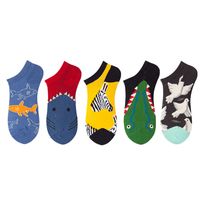 Unisex Fashion Abstract Color Block Fruit Cotton Ankle Socks 1 Set main image 5