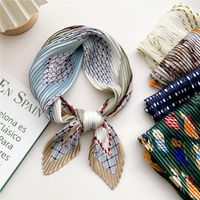 Women's Sweet Color Block Polyester Printing Silk Scarf main image 1