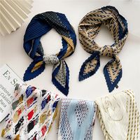 Women's Sweet Color Block Polyester Printing Silk Scarf main image 3