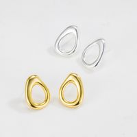 Simple Style Geometric Sterling Silver Ear Studs 1 Pair main image 4