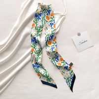 Women's Elegant Color Block Satin Silk Scarves sku image 1