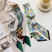 Women's Elegant Color Block Satin Silk Scarves main image 2