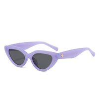 Fashion Solid Color Ac Cat Eye Full Frame Women's Sunglasses sku image 6