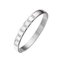 Simple Style Geometric Titanium Steel Inlay Zircon Bangle 1 Piece sku image 4