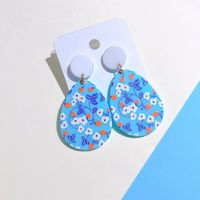 1 Pair Simple Style Flower Arylic Women's Drop Earrings sku image 3