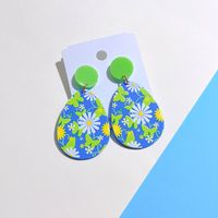 1 Pair Simple Style Flower Arylic Women's Drop Earrings sku image 5