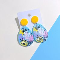 1 Pair Simple Style Flower Arylic Women's Drop Earrings sku image 2