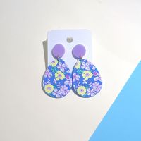 1 Pair Simple Style Flower Arylic Women's Drop Earrings sku image 1
