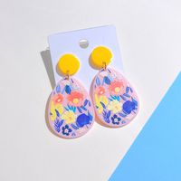 1 Pair Simple Style Flower Arylic Women's Drop Earrings sku image 6