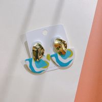 1 Pair Simple Style Sector Soft Clay Women's Drop Earrings sku image 3