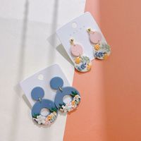 1 Pair Pastoral Plant Soft Clay Women's Drop Earrings main image 2