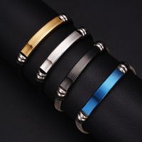 1 Piece Original Design Solid Color Stainless Steel Couple Bangle main image 5