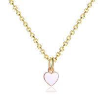 Fashion Heart Shape Stainless Steel Enamel Pendant Necklace 1 Piece sku image 1