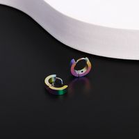 Retro Round Stainless Steel Metal Earrings 1 Piece main image 4