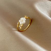Fashion Heart Shape Copper Plating Inlay Zircon Rings 1 Piece sku image 13