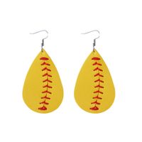 Mode Baseball Faux Cuir Patchwork Femmes Bandeaux Bracelets Des Boucles D'oreilles main image 1