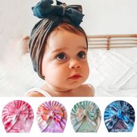Children Unisex Fashion Bow Knot Tie Dye Baby Hat main image 1
