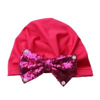 Children Unisex Simple Style Bow Knot Sequins Baby Hat sku image 2