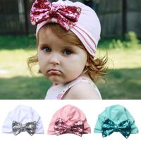Children Unisex Simple Style Bow Knot Sequins Baby Hat main image 1
