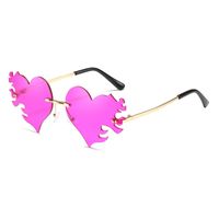 Fashion Ocean Heart Shape Pc Special-shaped Mirror Frameless Women's Sunglasses main image 5