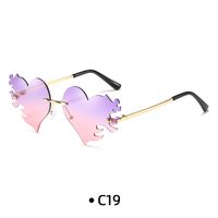 Fashion Ocean Heart Shape Pc Special-shaped Mirror Frameless Women's Sunglasses sku image 19