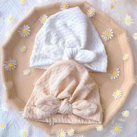 Children Unisex Simple Style Bow Knot Handmade Baby Hat main image 4