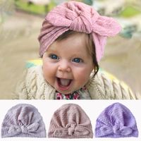 Children Unisex Simple Style Bow Knot Handmade Baby Hat main image 1