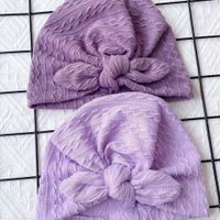 Children Unisex Simple Style Bow Knot Handmade Baby Hat main image 3
