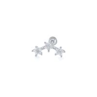 Simple Style Leaf Star Sterling Silver Plating Inlay Zircon Ear Studs 1 Piece sku image 41