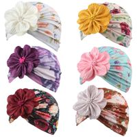 Girl's Simple Style Flower Printing Baby Hat main image 2