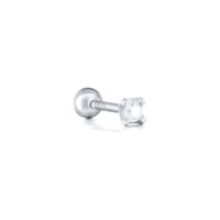 Style Simple Feuille Star Argent Sterling Placage Incruster Zircon Boucles D'oreilles 1 Pièce sku image 1