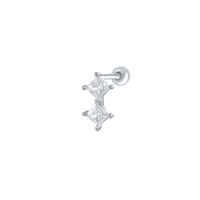 Simple Style Leaf Star Sterling Silver Plating Inlay Zircon Ear Studs 1 Piece sku image 11
