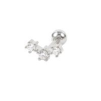 Simple Style Leaf Star Sterling Silver Plating Inlay Zircon Ear Studs 1 Piece sku image 23