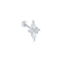 Simple Style Leaf Star Sterling Silver Plating Inlay Zircon Ear Studs 1 Piece sku image 15
