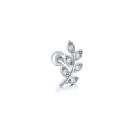 Simple Style Leaf Star Sterling Silver Plating Inlay Zircon Ear Studs 1 Piece sku image 25