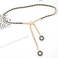 Fashion Round Metal Inlay Pearl Women's Chain Belts 1 Piece main image 2