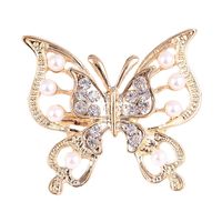 Sweet Butterfly Alloy Inlay Artificial Gemstones Women's Brooches main image 1