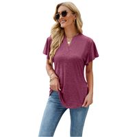 Women's T-shirt Short Sleeve T-shirts Casual Solid Color main image 2