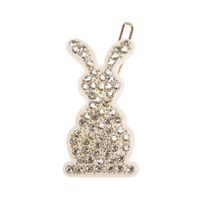 Französische Art Kaninchen Acetatplatten Inlay Künstlicher Diamant Haarklammer 1 Stück main image 2