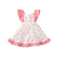 Easter Fashion Rabbit Color Block Cotton Blend Girls Dresses sku image 2